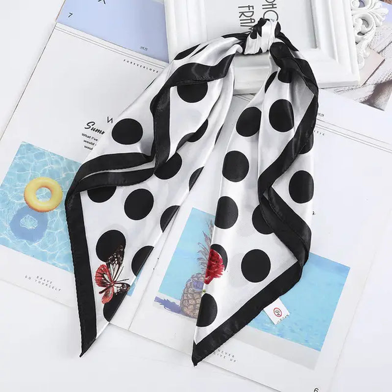 Floral Print Scrunchies Hair Scarf Bohemia Women Ribbon Hairbands Streamers Bow Hair Rope Ties Holder Ponytail Hair Accessories
