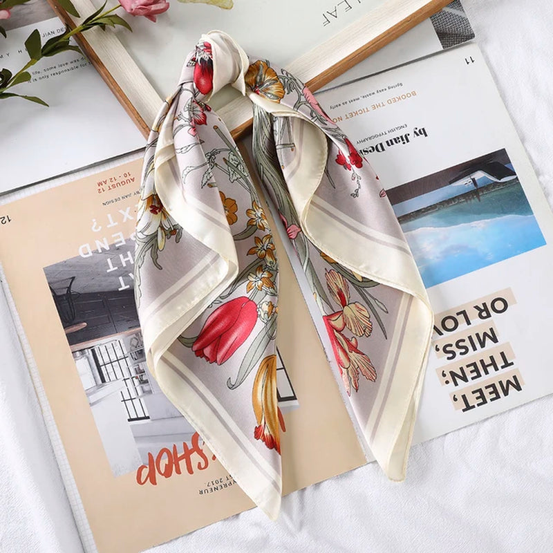 Floral Print Scrunchies Hair Scarf Bohemia Women Ribbon Hairbands Streamers Bow Hair Rope Ties Holder Ponytail Hair Accessories