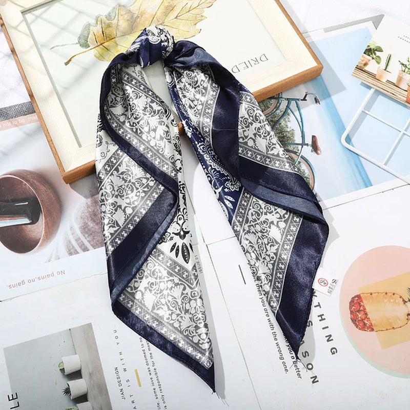 Floral Print Scrunchies Hair Scarf Bohemia Women Ribbon Hairbands Streamers Bow Hair Rope Ties Holder Ponytail Hair Accessories