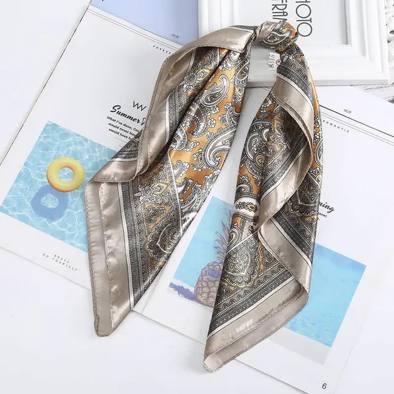 Floral Print Scrunchies Hair Scarf Bohemia Women Ribbon Hairbands Streamers Bow Hair Rope Ties Holder Ponytail Hair Accessories