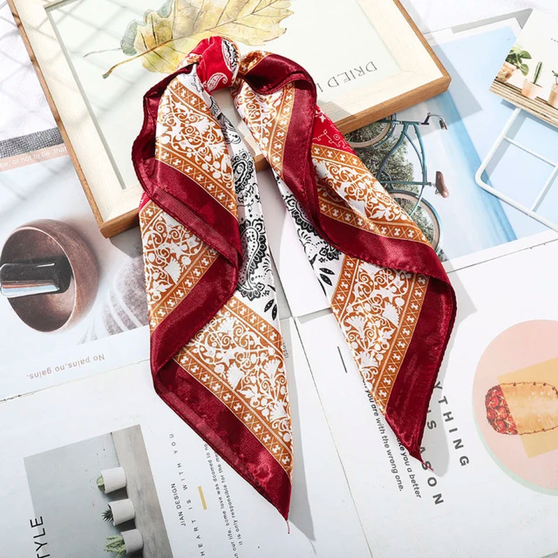 Floral Print Scrunchies Hair Scarf Bohemia Women Ribbon Hairbands Streamers Bow Hair Rope Ties Holder Ponytail Hair Accessories