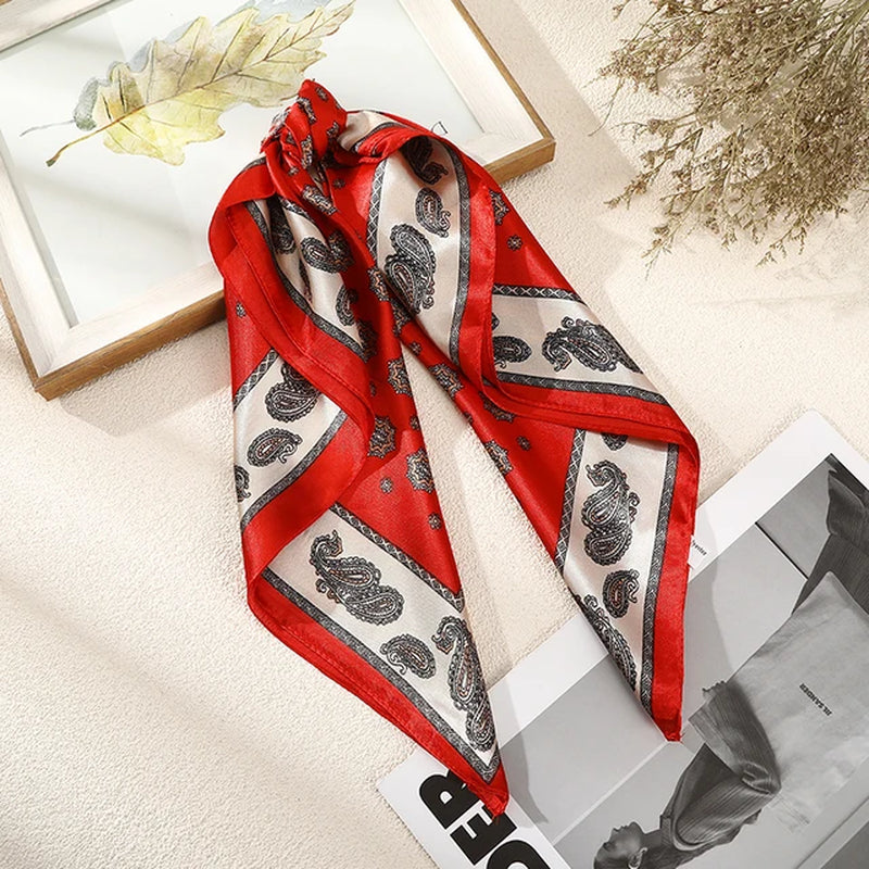 Floral Print Scrunchies Hair Scarf Bohemia Women Ribbon Hairbands Streamers Bow Hair Rope Ties Holder Ponytail Hair Accessories