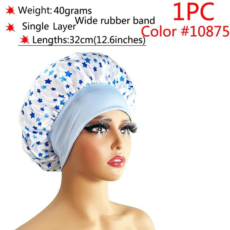 New Silk Sleeping Cap Night Hat Head Cover Bonnet Satin Cheveux Nuit for Curly Hair Care Women Beauty Maintenance Designer