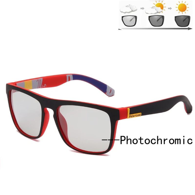 Men Photochromic Sunglasses Male Polarized Driving Sun Glasses Women Sports Goggles Change Color Glasses Eyewear UV400