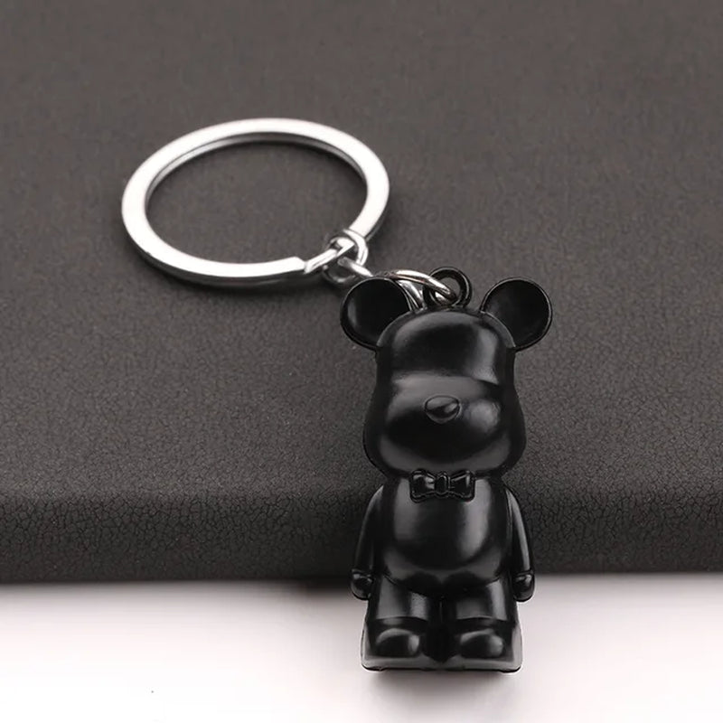 New Creative Zinc Alloy Violent Bear Keychains Exquisite Cute Car Key Ornaments Bag Pendant Cartoon Key Chains Gift Wholesale