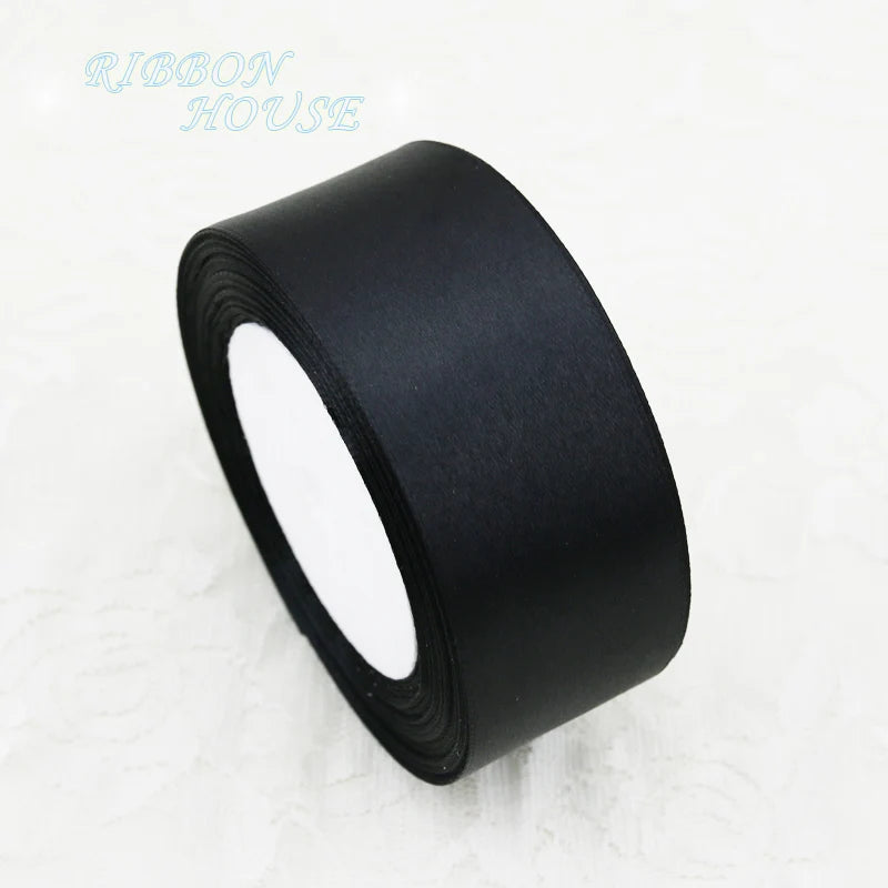 Black Satin Ribbon Wholesale Gift Wrapping Christmas Ribbons