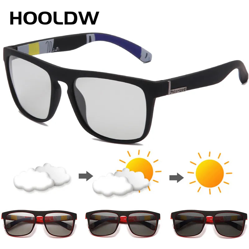 Men Photochromic Sunglasses Male Polarized Driving Sun Glasses Women Sports Goggles Change Color Glasses Eyewear UV400