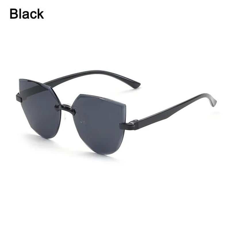 UV400 Protection Square Rimless Sunglasses for Women Tinted Frameless Eyewear Summer Vintage Transparent Gradient Sun Glasses