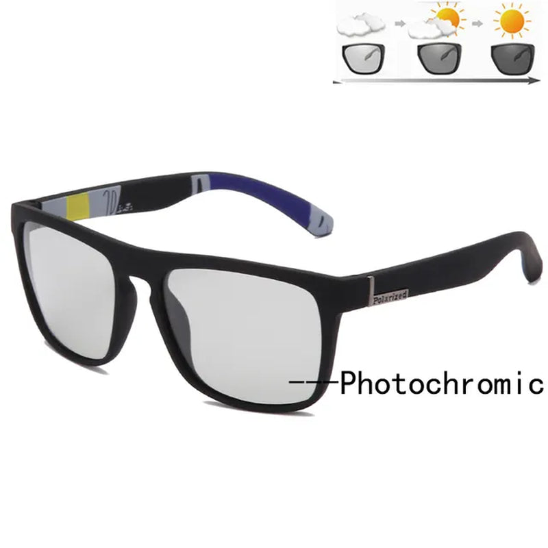 Men Photochromic Sunglasses Male Polarized Driving Sun Glasses Women Sports Goggles Change Color Glasses Eyewear UV400