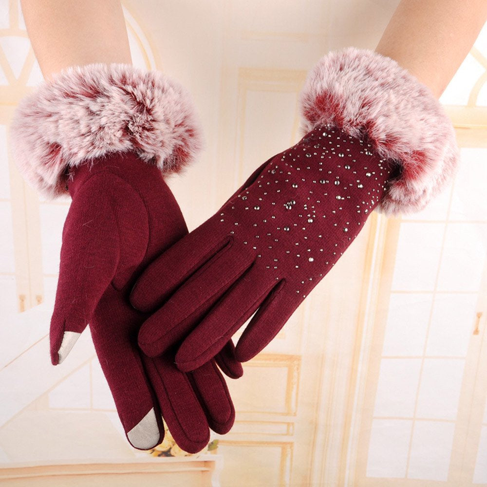 Deals Clearance Winter Gloves Women Touch Screen Glove Cold Outdoor Sport Weather Warm Gloves