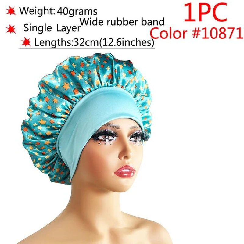 New Silk Sleeping Cap Night Hat Head Cover Bonnet Satin Cheveux Nuit for Curly Hair Care Women Beauty Maintenance Designer