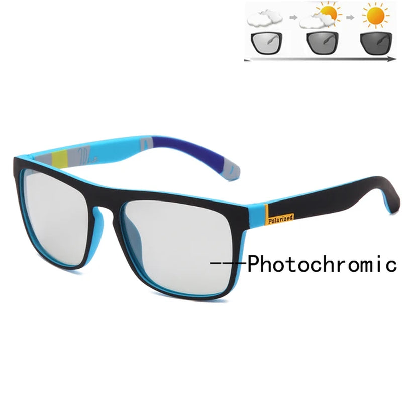 Men Photochromic Sunglasses Male Polarized Driving Sun Glasses Women Sports Goggles Change Color Glasses Eyewear UV400