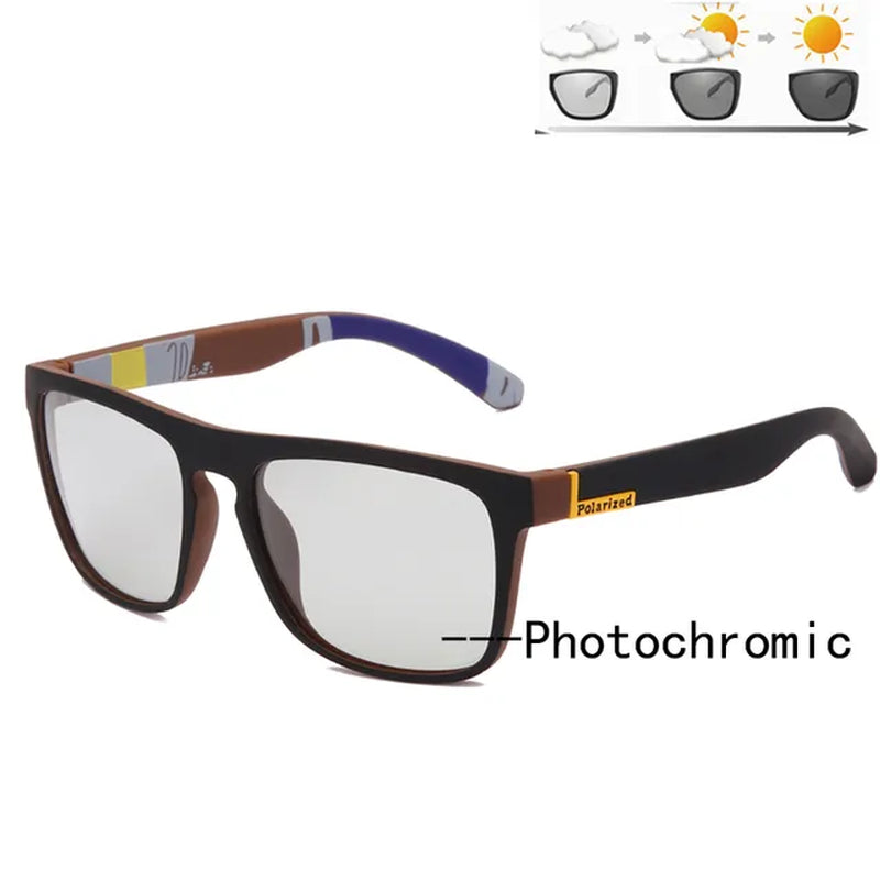 Men Photochromic Sunglasses Male Polarized Driving Sun Glasses Women Sports Goggles Change Color Glasses Eyewear UV400