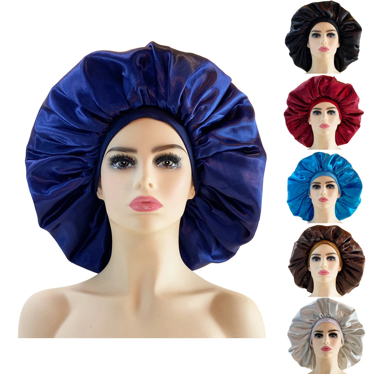 New Silk Sleeping Cap Night Hat Head Cover Bonnet Satin Cheveux Nuit for Curly Hair Care Women Beauty Maintenance Designer