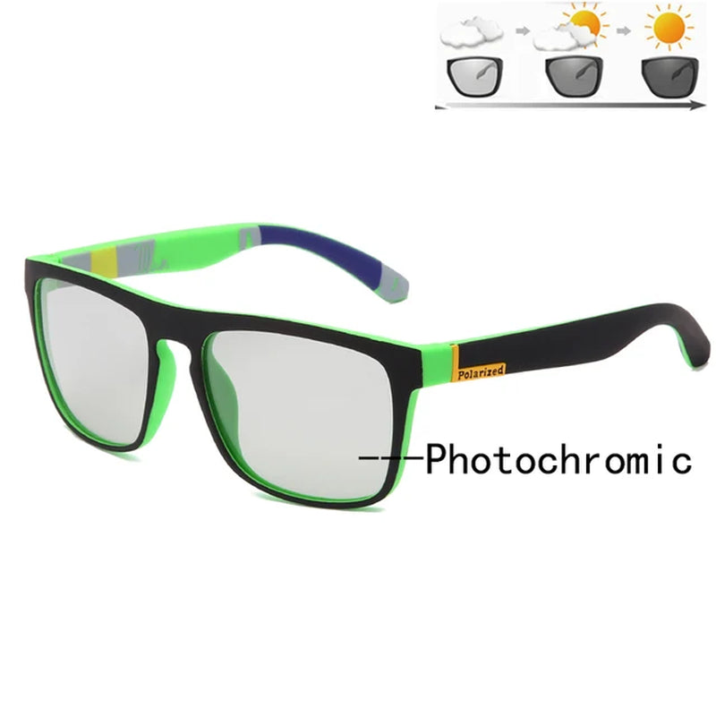 Men Photochromic Sunglasses Male Polarized Driving Sun Glasses Women Sports Goggles Change Color Glasses Eyewear UV400