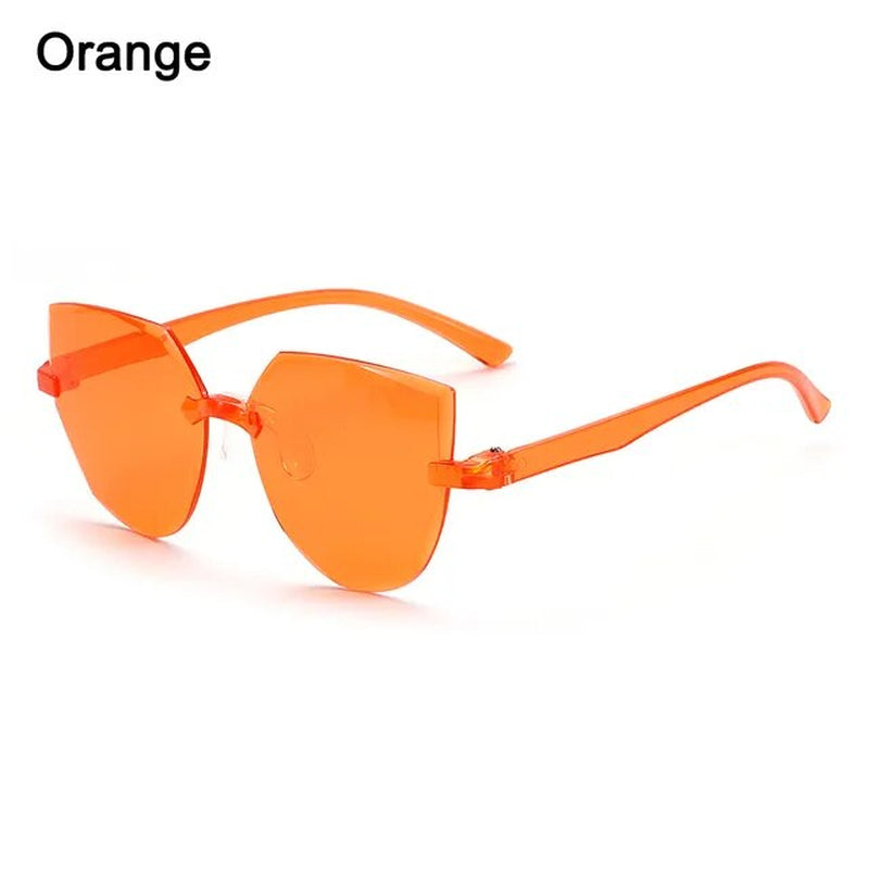 UV400 Protection Square Rimless Sunglasses for Women Tinted Frameless Eyewear Summer Vintage Transparent Gradient Sun Glasses